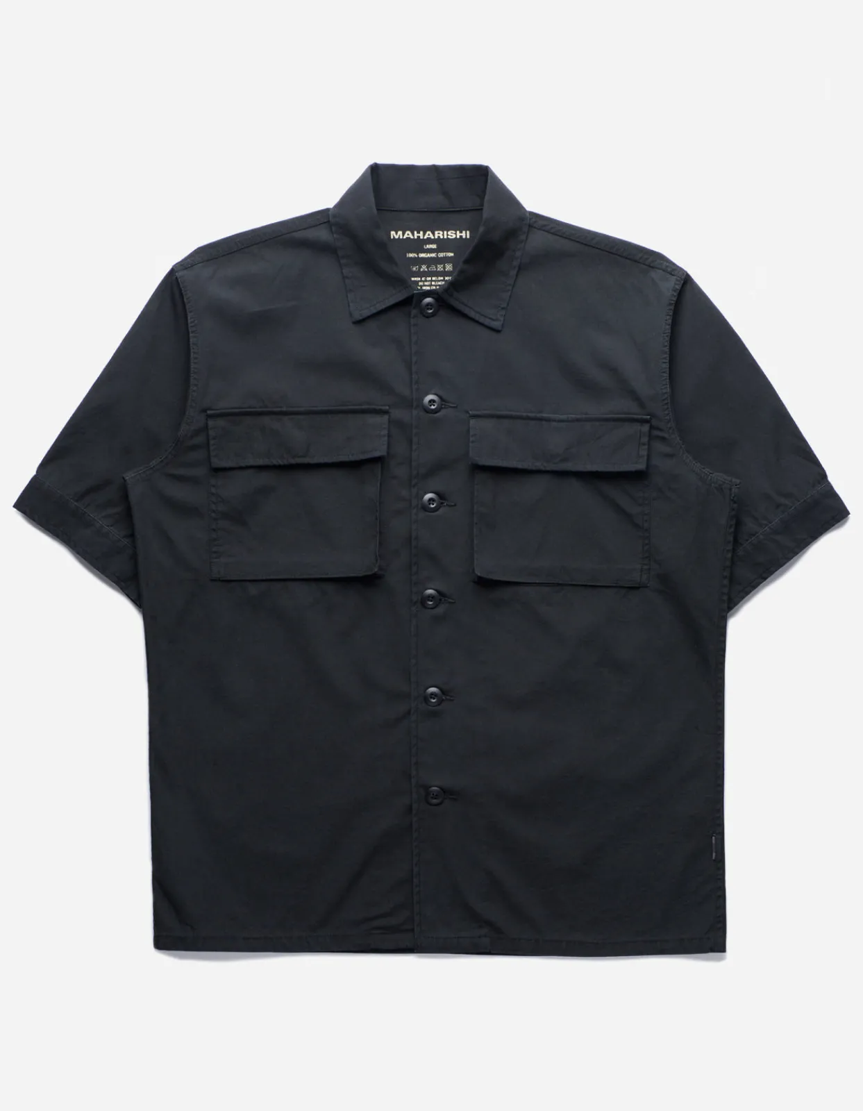 Shirts*Maharishi 4513 Advisor'S Overshirt Black Blk-108F