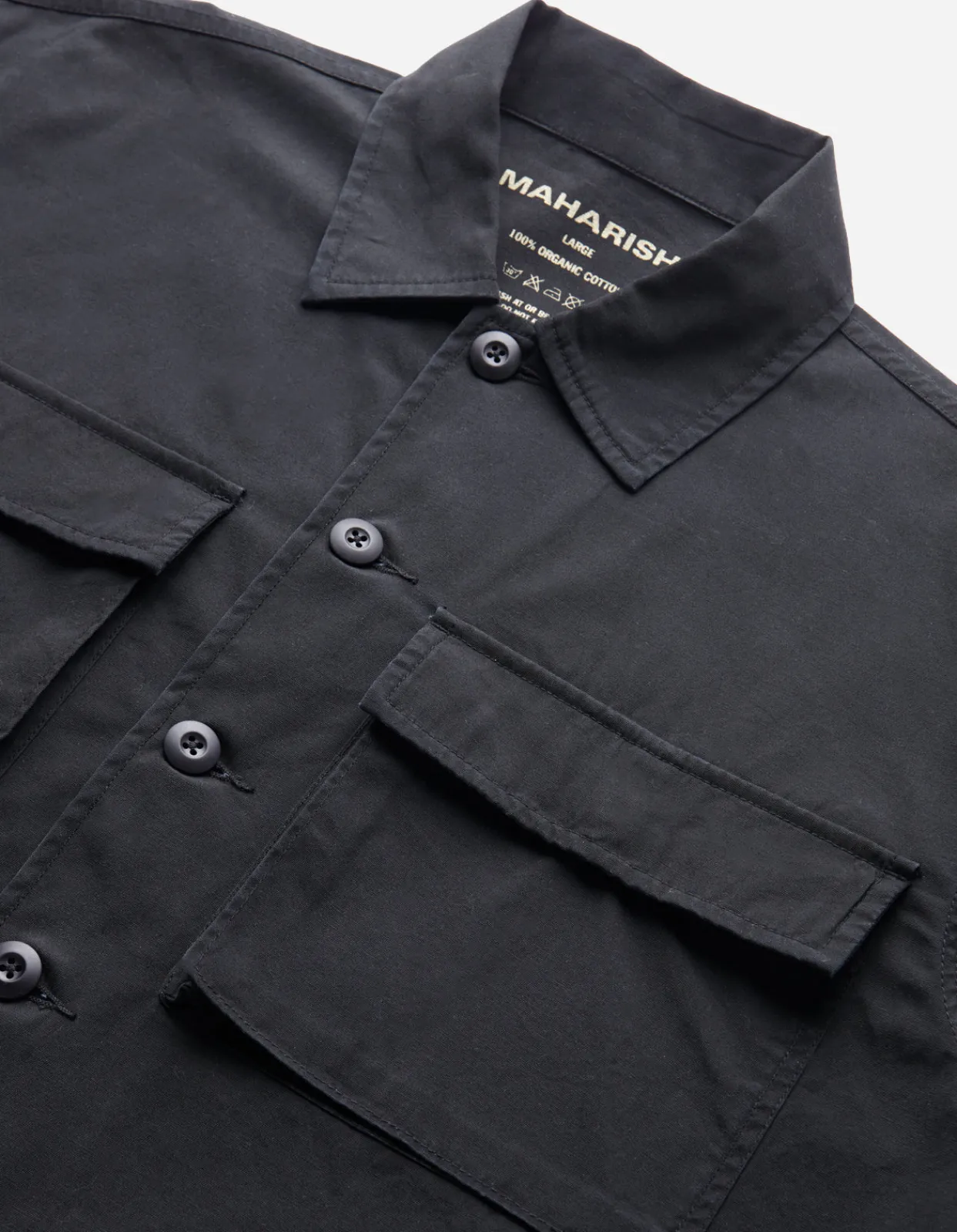 Shirts*Maharishi 4513 Advisor'S Overshirt Black Blk-108F