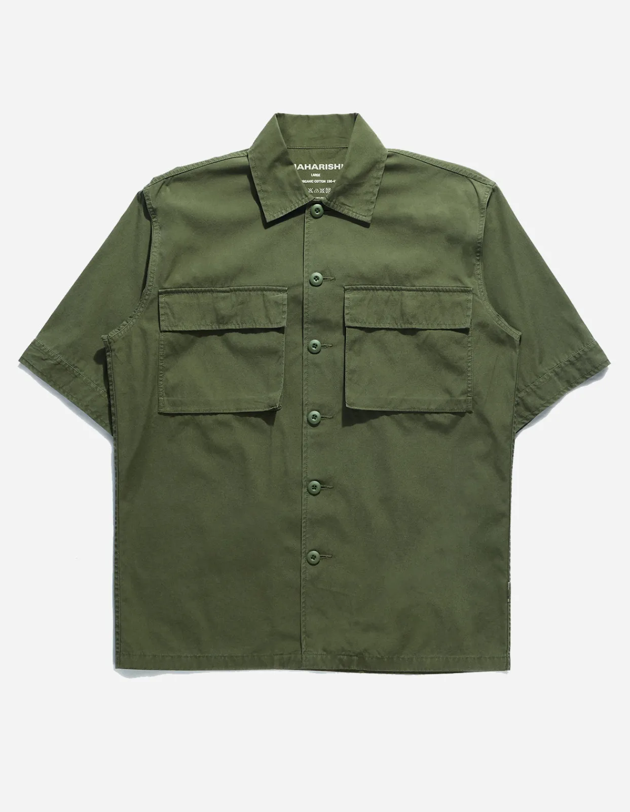 Shirts*Maharishi 4513 Advisor'S Overshirt Olive Og-107F