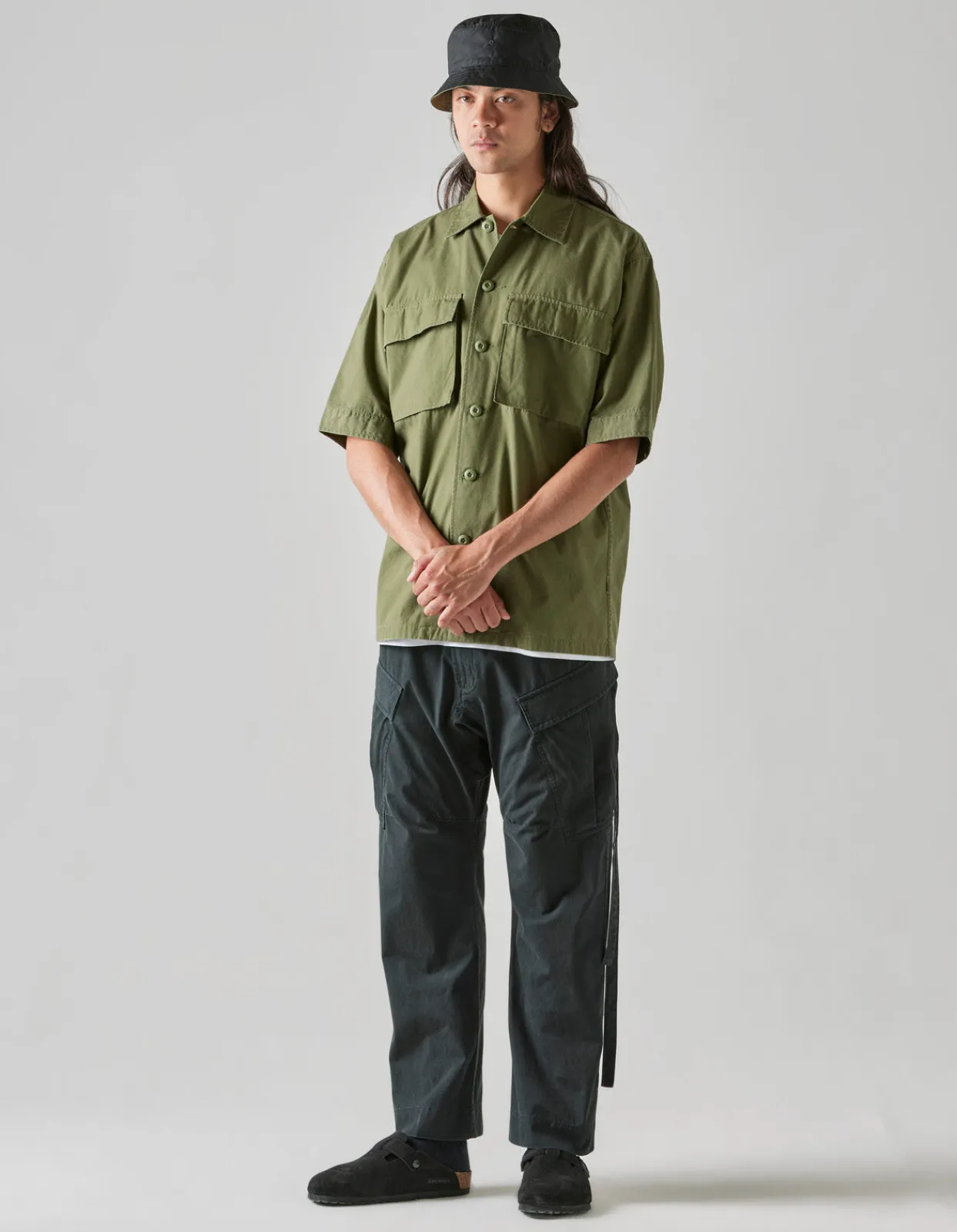 Shirts*Maharishi 4513 Advisor'S Overshirt Olive Og-107F