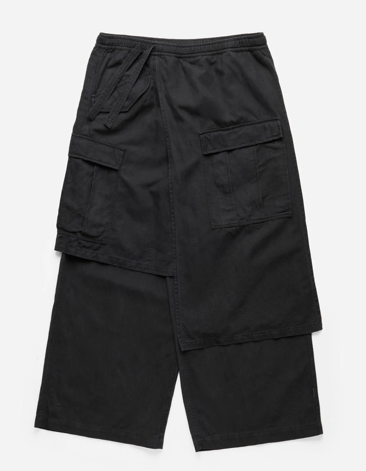Cargo Pants*Maharishi 4588 Asym Cargo Hakama Pants Black