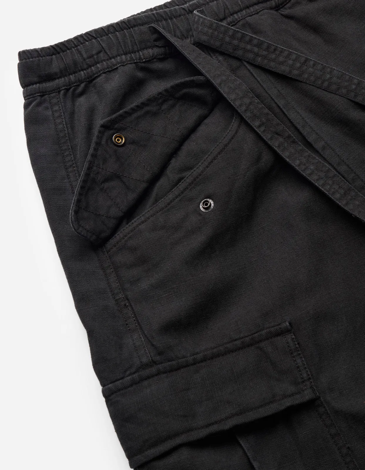 Cargo Pants*Maharishi 4588 Asym Cargo Hakama Pants Black