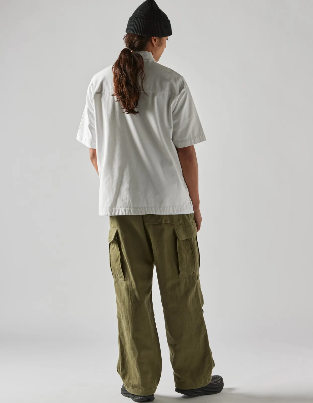 Shirts*Maharishi 4512 Asym Monk Shirt White