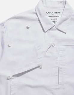Shirts*Maharishi 4512 Asym Monk Shirt White