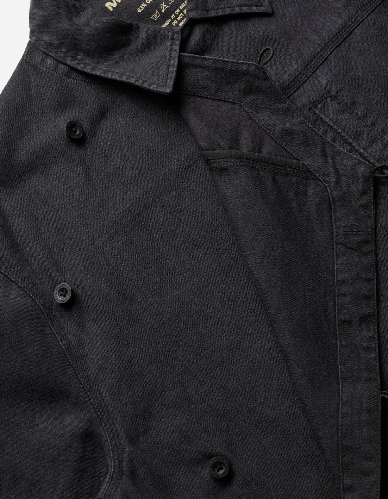 Shirts*Maharishi 4512 Asym Monk Shirt Black