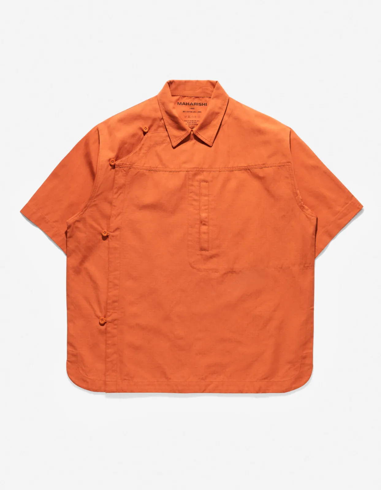 Shirts*Maharishi 4298 Asym Monk Shirt Rust