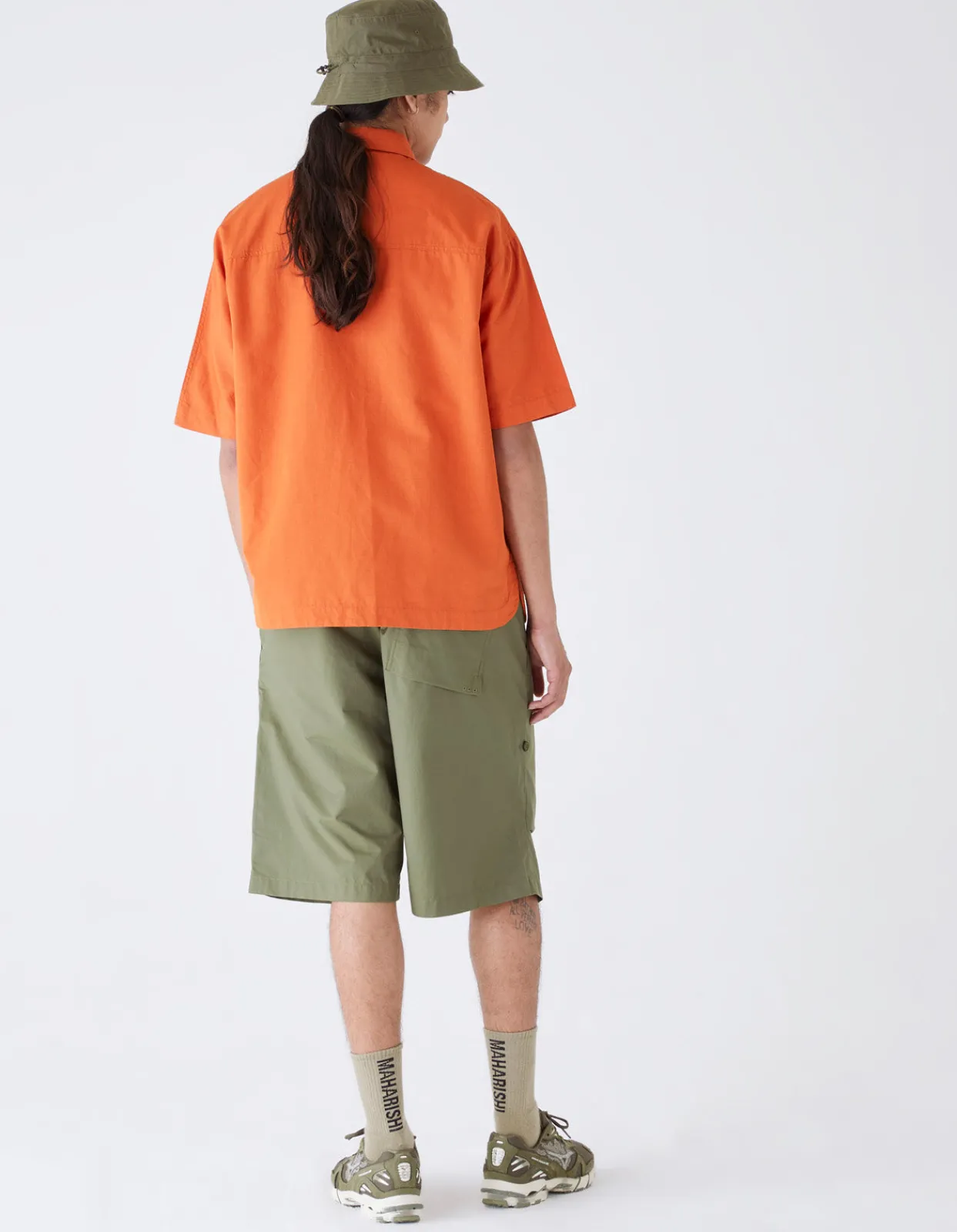 Shirts*Maharishi 4298 Asym Monk Shirt Rust