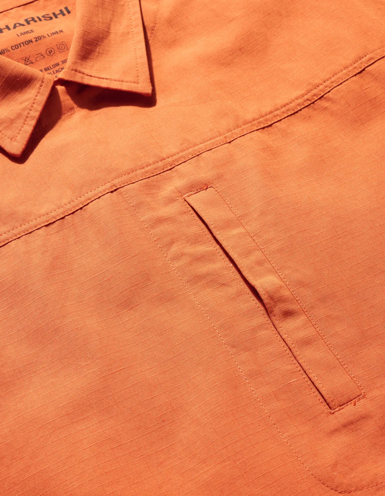 Shirts*Maharishi 4298 Asym Monk Shirt Rust