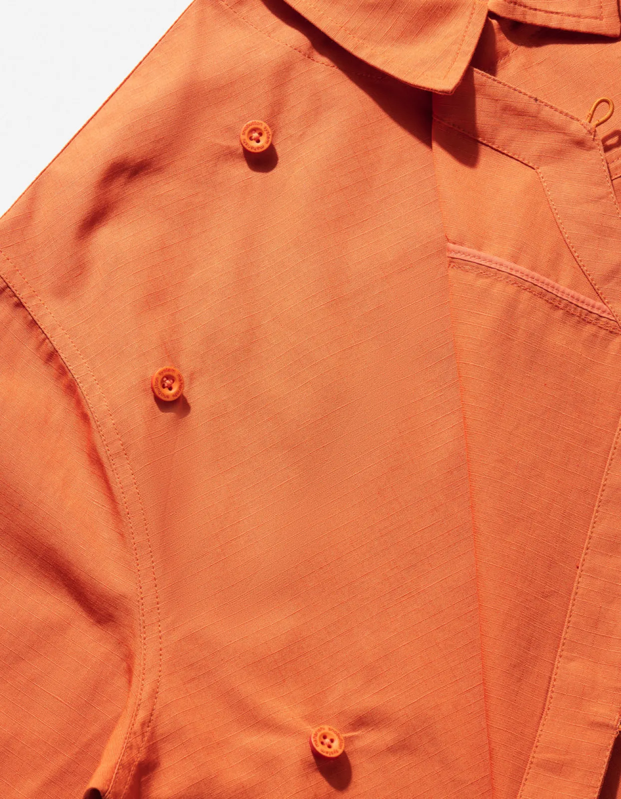 Shirts*Maharishi 4298 Asym Monk Shirt Rust