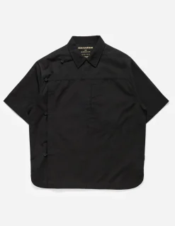 Shirts*Maharishi 4298 Asym Monk Shirt Black