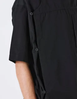 Shirts*Maharishi 4298 Asym Monk Shirt Black