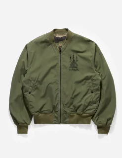 Jackets*Maharishi 4289 Camo Reversible Flight Jacket Mint Gold/Olive