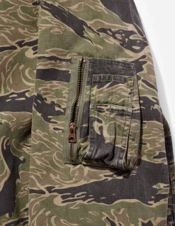 Jackets*Maharishi 4289 Camo Reversible Flight Jacket Mint Gold/Olive