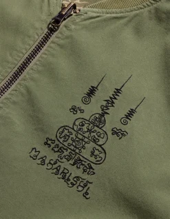 Jackets*Maharishi 4289 Camo Reversible Flight Jacket Mint Gold/Olive