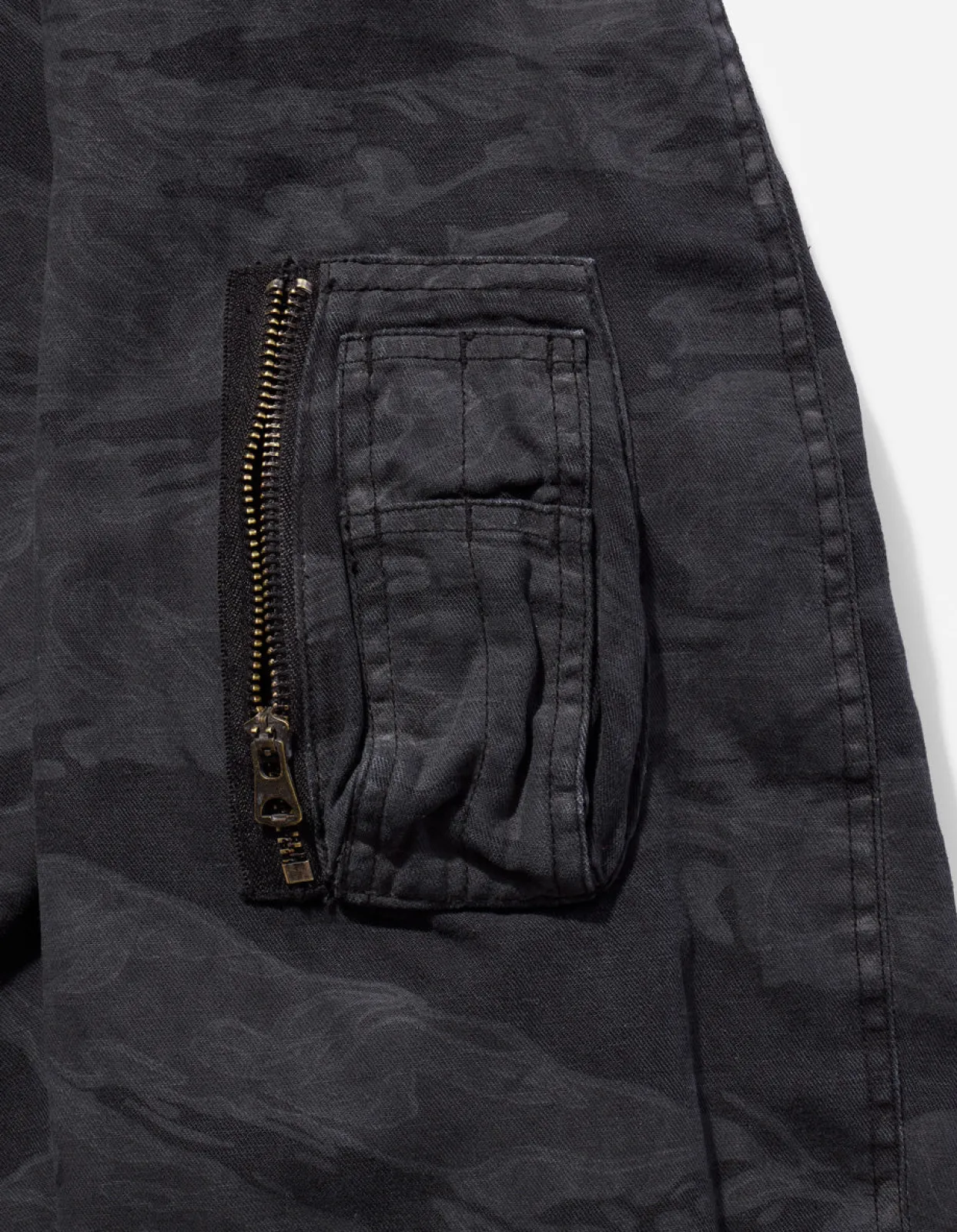 Jackets*Maharishi 4289 Camo Reversible Flight Jacket Subdued Night/Black