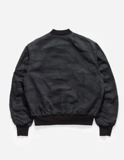 Jackets*Maharishi 4289 Camo Reversible Flight Jacket Subdued Night/Black