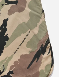 Shirts*Maharishi 4522 Camo Stand Collar Shirt Woodland