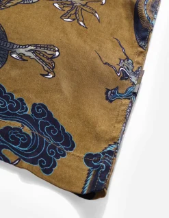 Shirts*Maharishi 4234 Cloud Dragon Camp Collar Shirt Olive