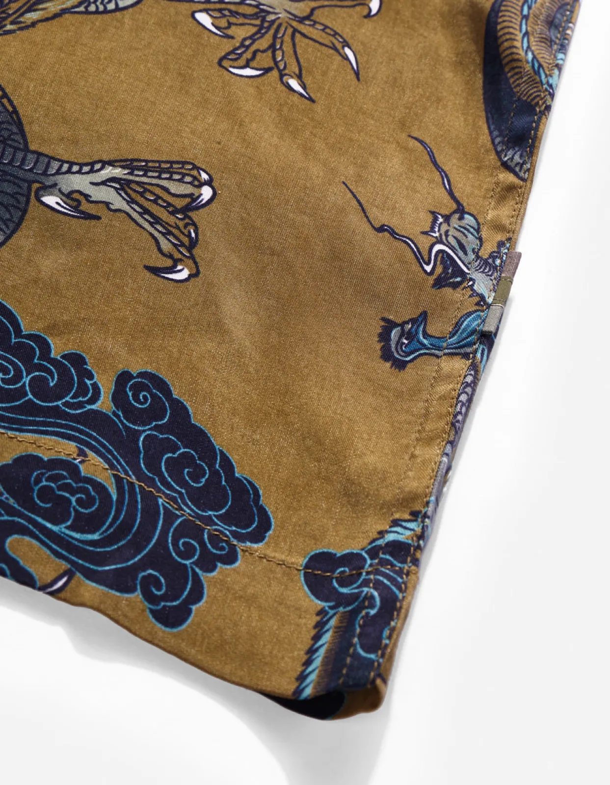 Shirts*Maharishi 4234 Cloud Dragon Camp Collar Shirt Olive