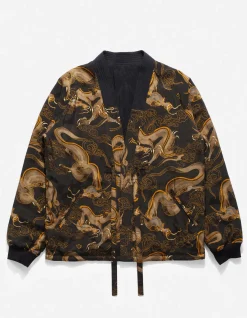 Kimonos*Maharishi 4220 Cloud Dragon Reversible Kimono Golden Black