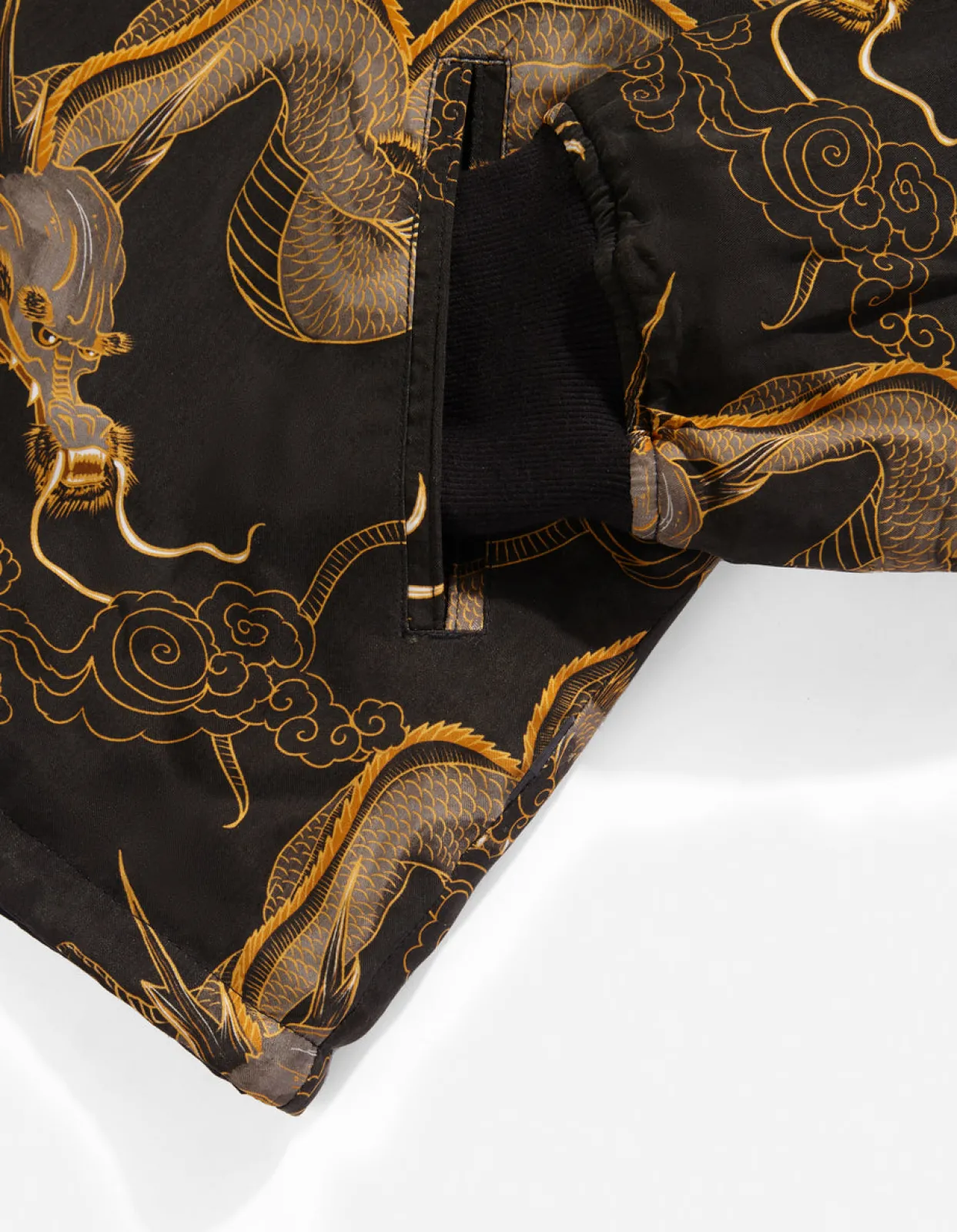 Kimonos*Maharishi 4220 Cloud Dragon Reversible Kimono Golden Black