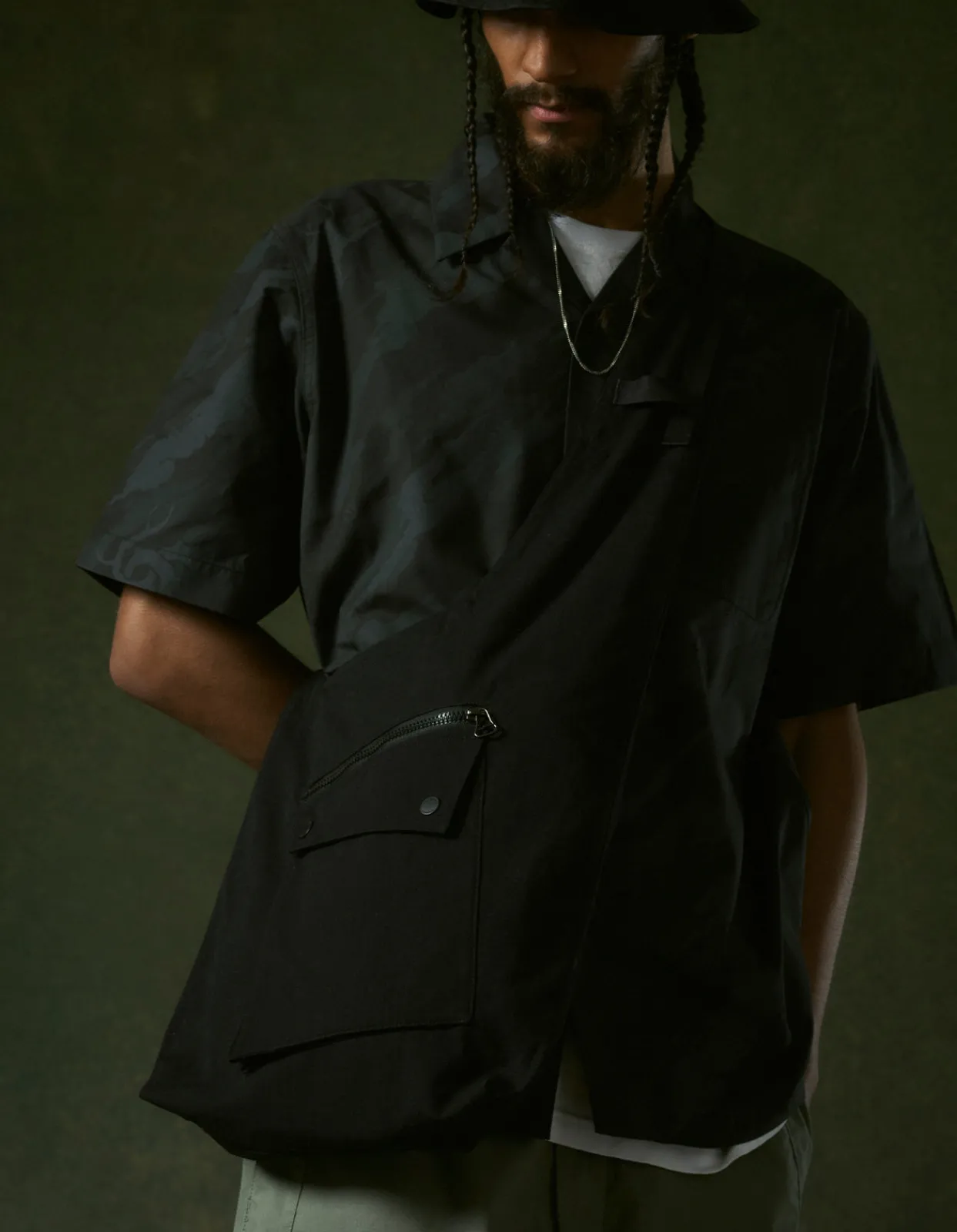 Bags*Maharishi 4272 Cordura Nyco® Wr Sling Bag Black