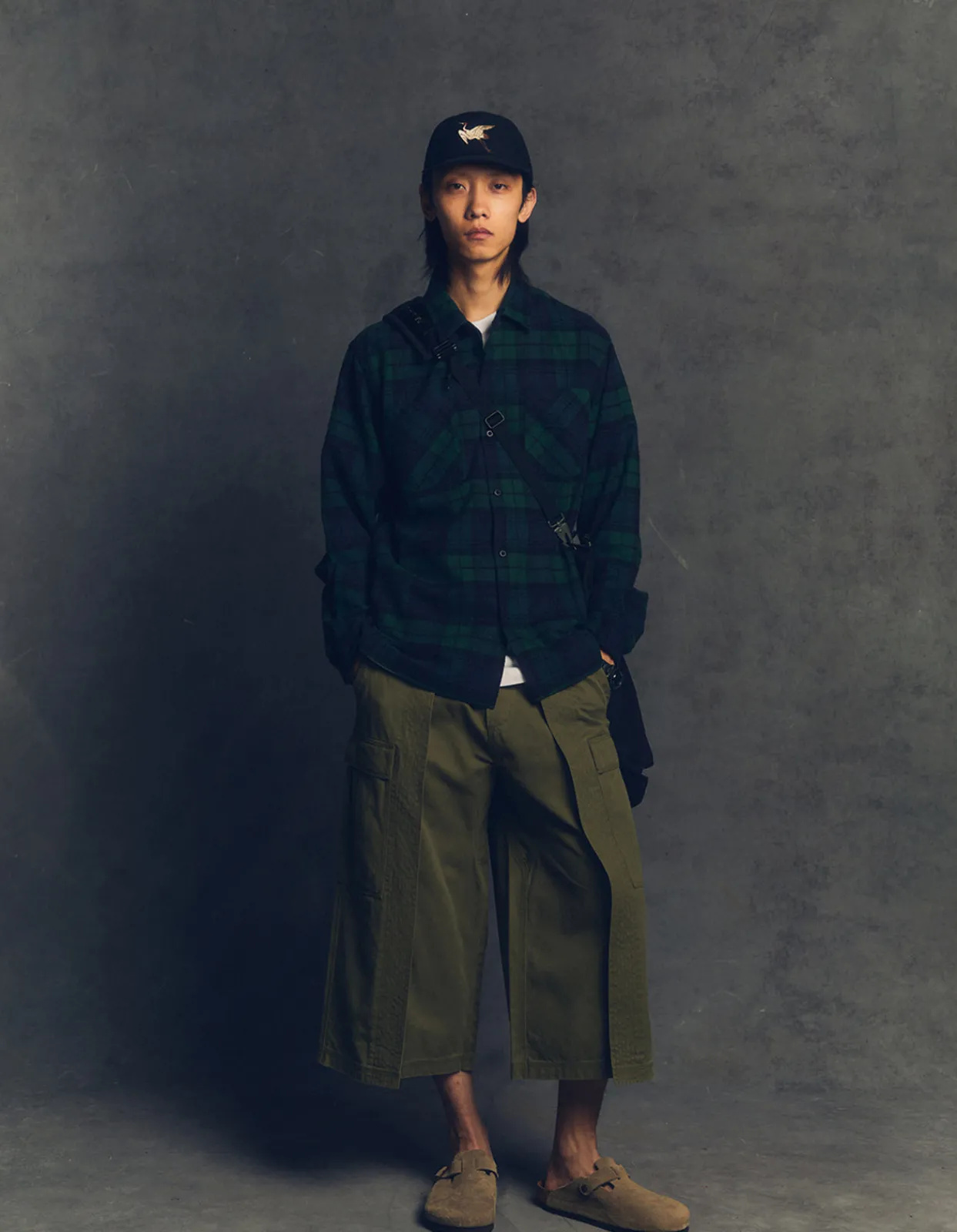 Cargo Pants*Maharishi 4511 Cropped U.S. Hakama Track Pants Olive Og-107F