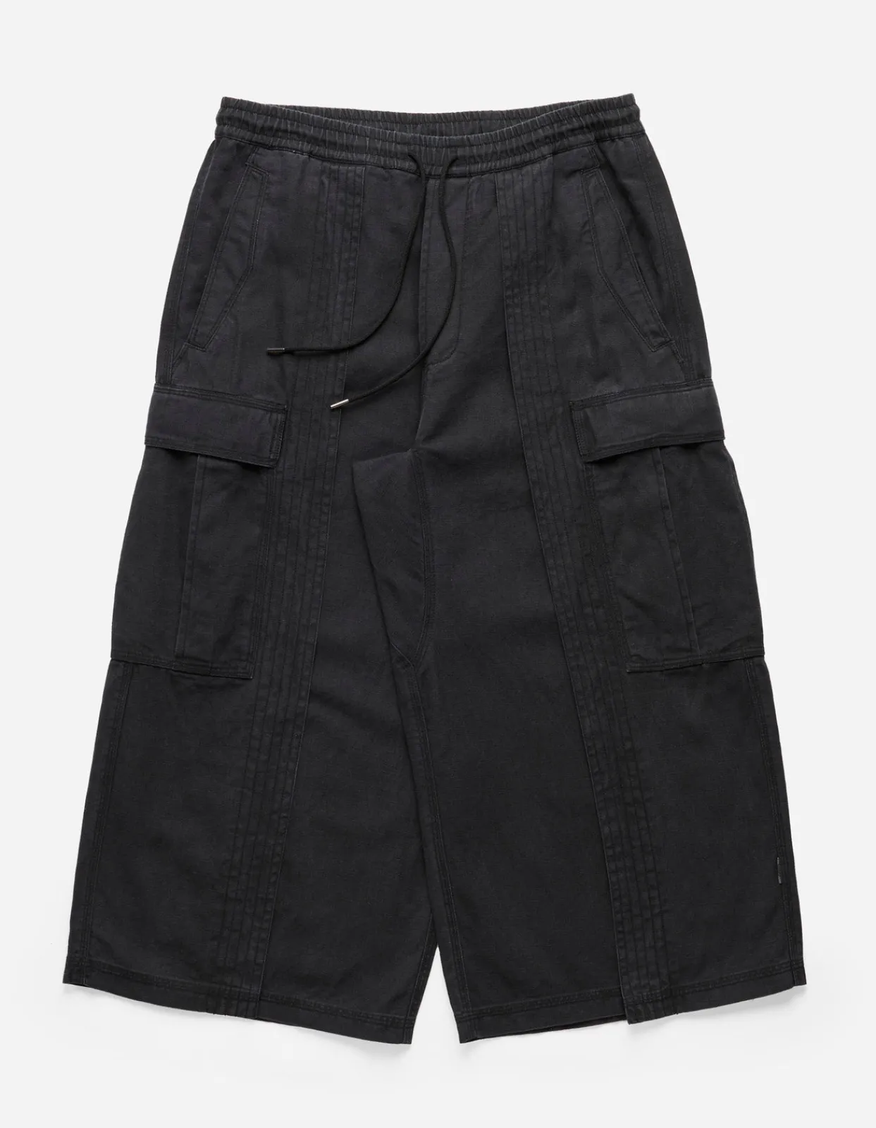 Cargo Pants*Maharishi 4511 Cropped U.S. Hakama Track Pants Black