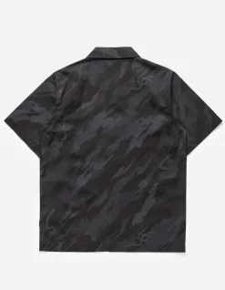 Shirts*Maharishi 4312 Dpm:Bonsai Forest Camp Collar Shirt Subdued Night