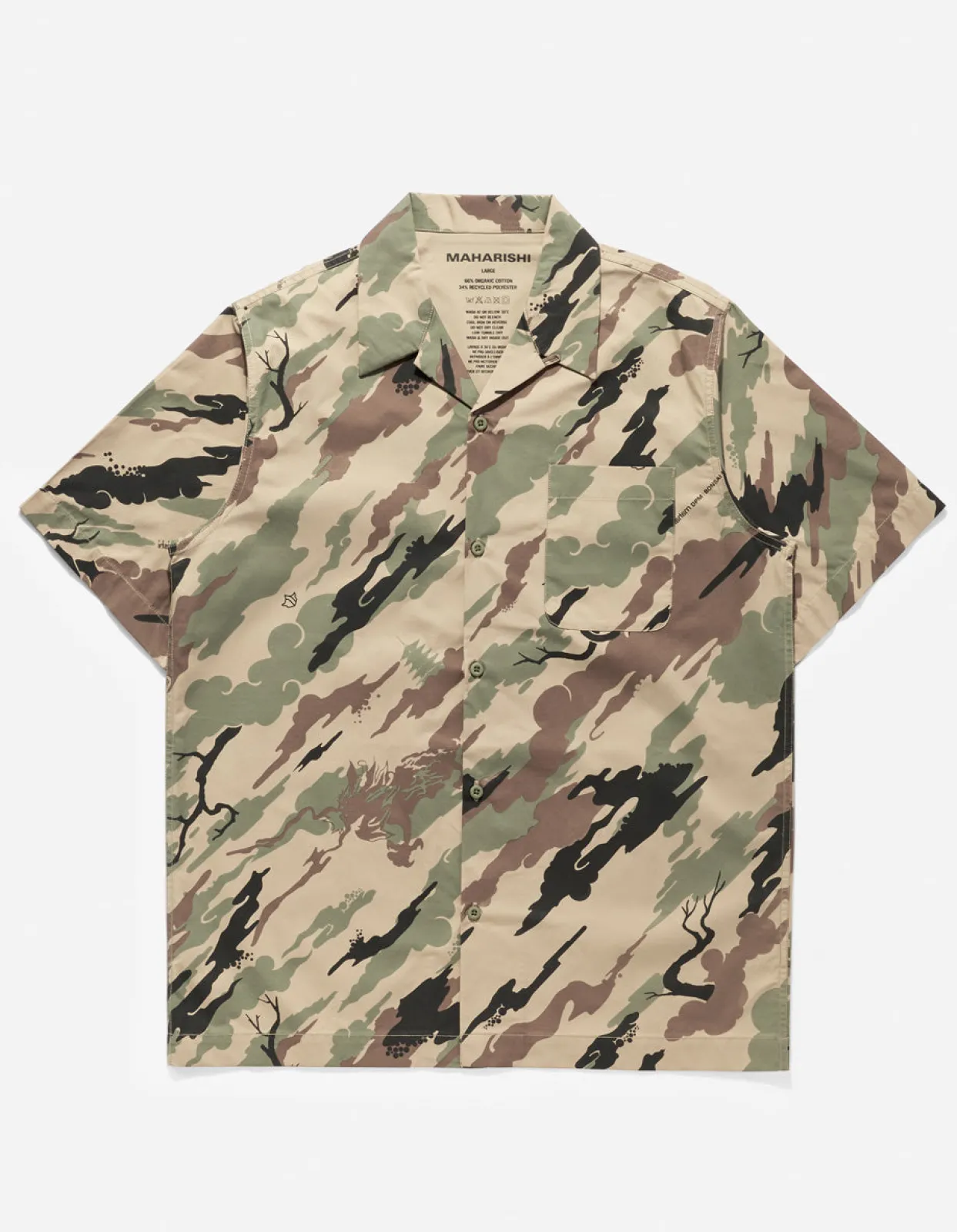 Shirts*Maharishi 4312 Dpm:Bonsai Forest Camp Collar Shirt Woodland