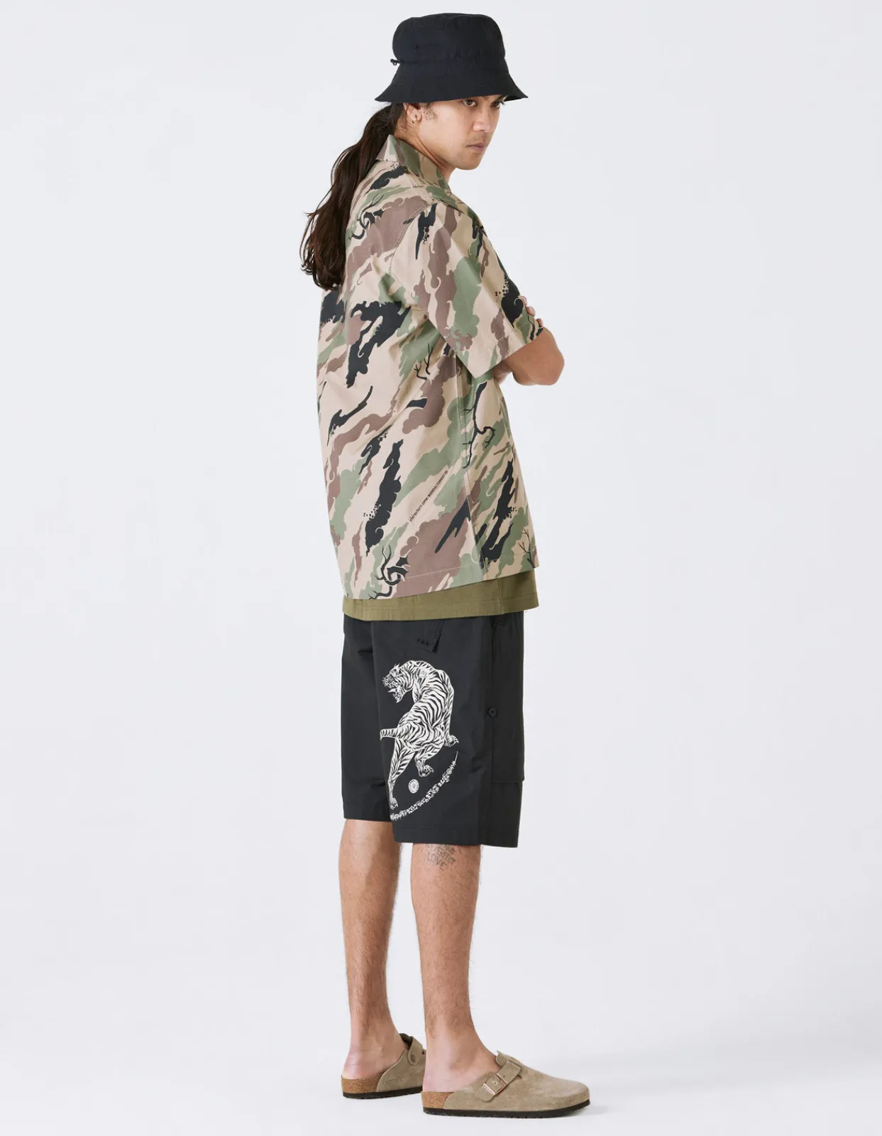Shirts*Maharishi 4312 Dpm:Bonsai Forest Camp Collar Shirt Woodland