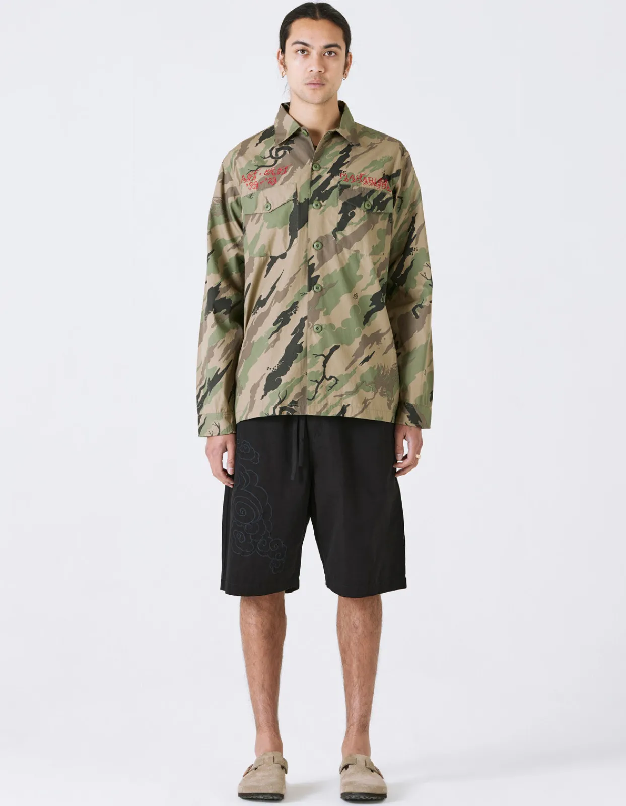 Shirts*Maharishi 4308 Dpm:Bonsai Forest Cloud Dragon Utility Shirt Woodland