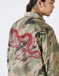 Shirts*Maharishi 4308 Dpm:Bonsai Forest Cloud Dragon Utility Shirt Woodland
