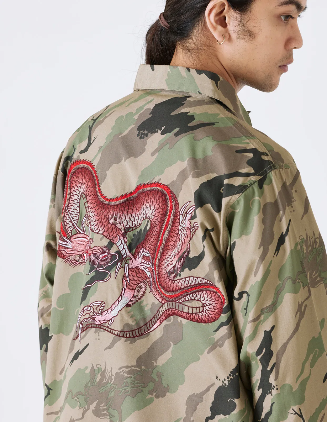 Shirts*Maharishi 4308 Dpm:Bonsai Forest Cloud Dragon Utility Shirt Woodland