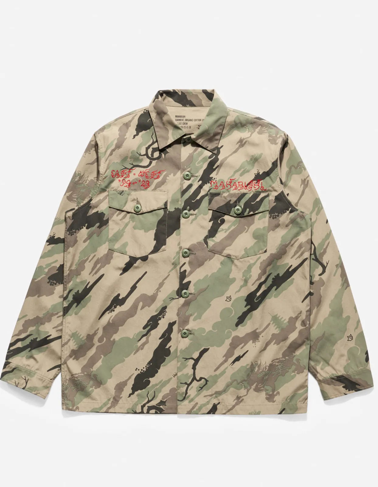 Shirts*Maharishi 4308 Dpm:Bonsai Forest Cloud Dragon Utility Shirt Woodland