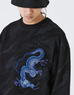 Crew Sweats*Maharishi 4319 Dpm:Bonsai Forest Dragon Crew Sweat Subdued Night