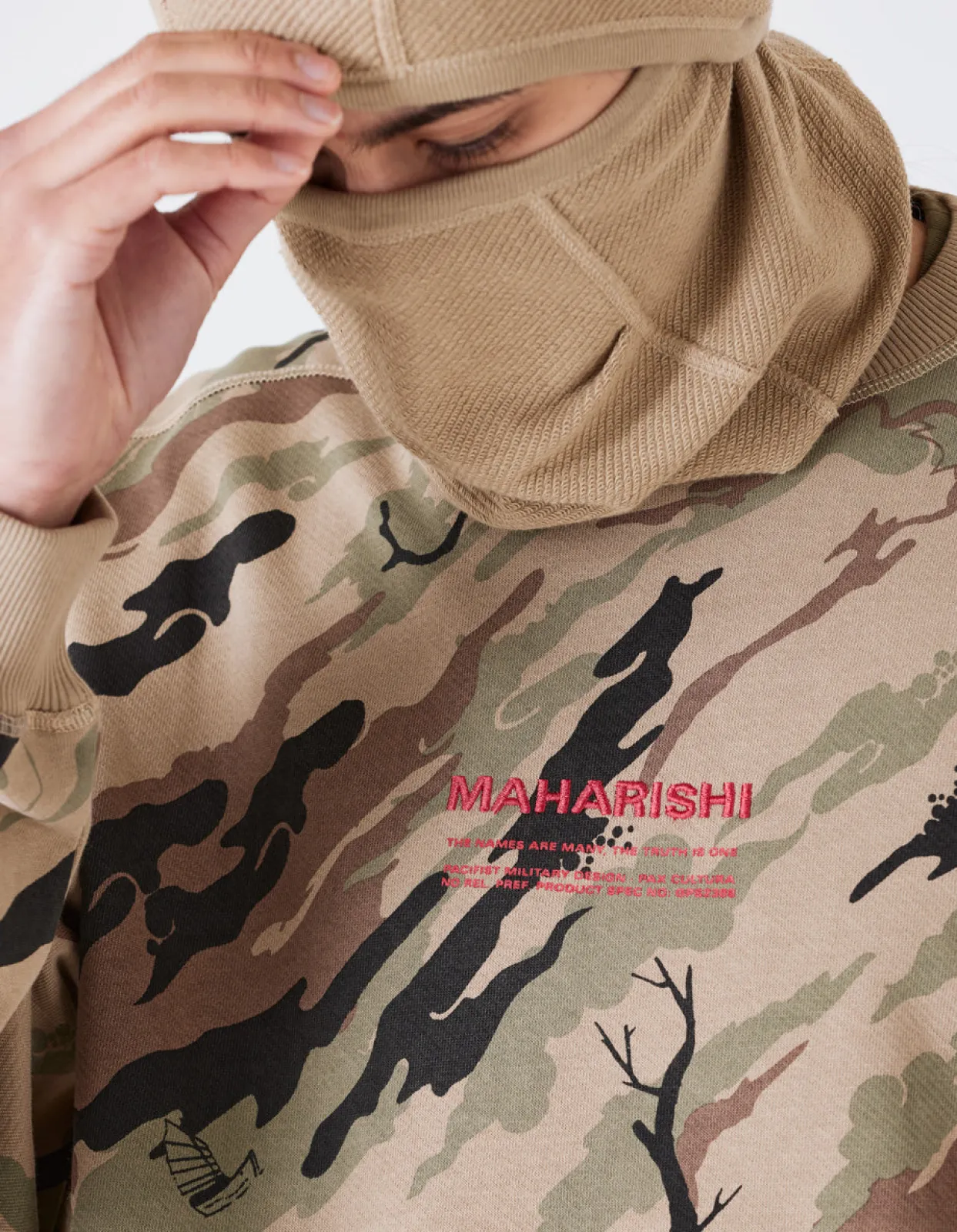 Crew Sweats*Maharishi 4598 Dpm:Bonsai Forest Miltype Embroidered Crew Sweat Woodland