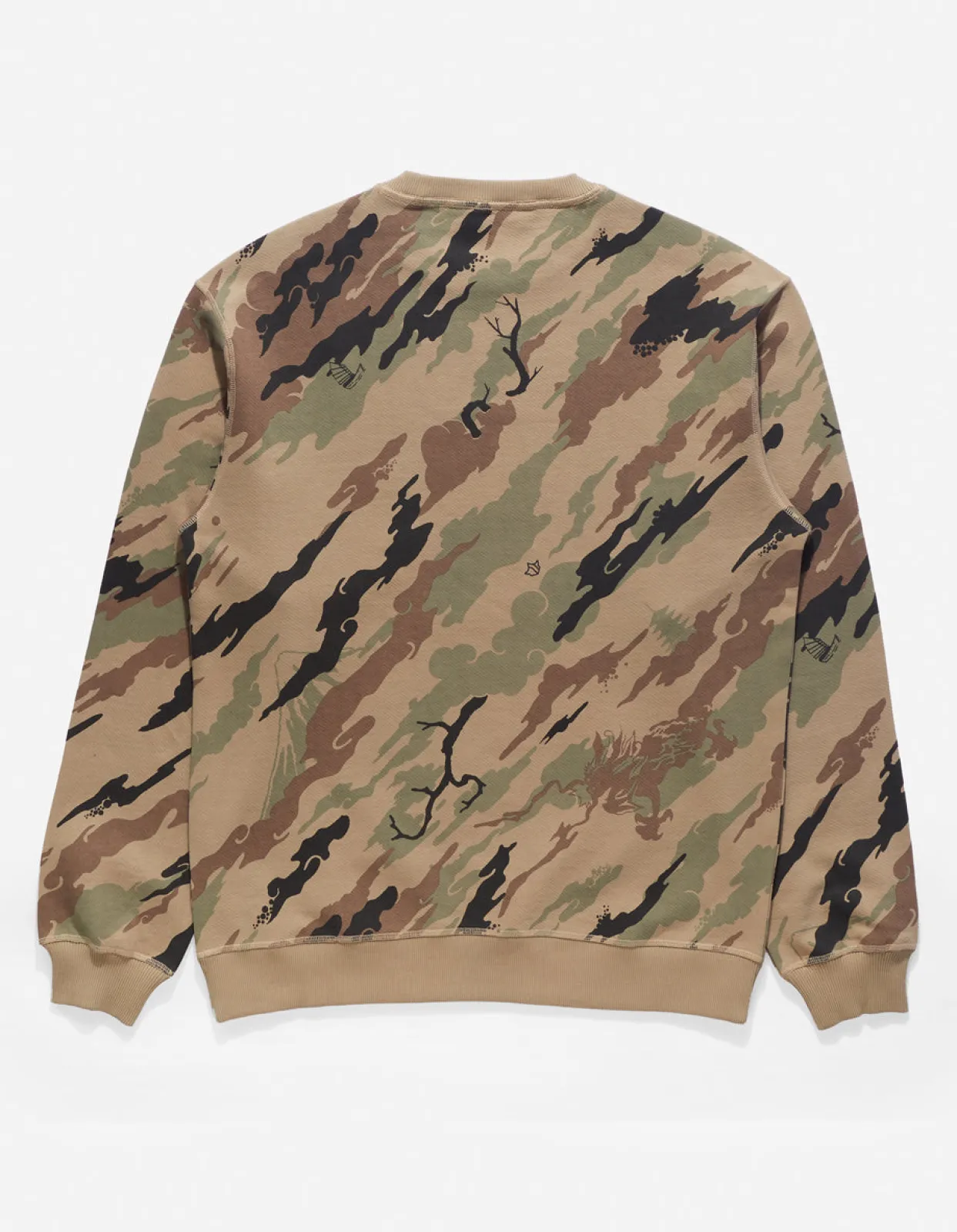Crew Sweats*Maharishi 4598 Dpm:Bonsai Forest Miltype Embroidered Crew Sweat Woodland