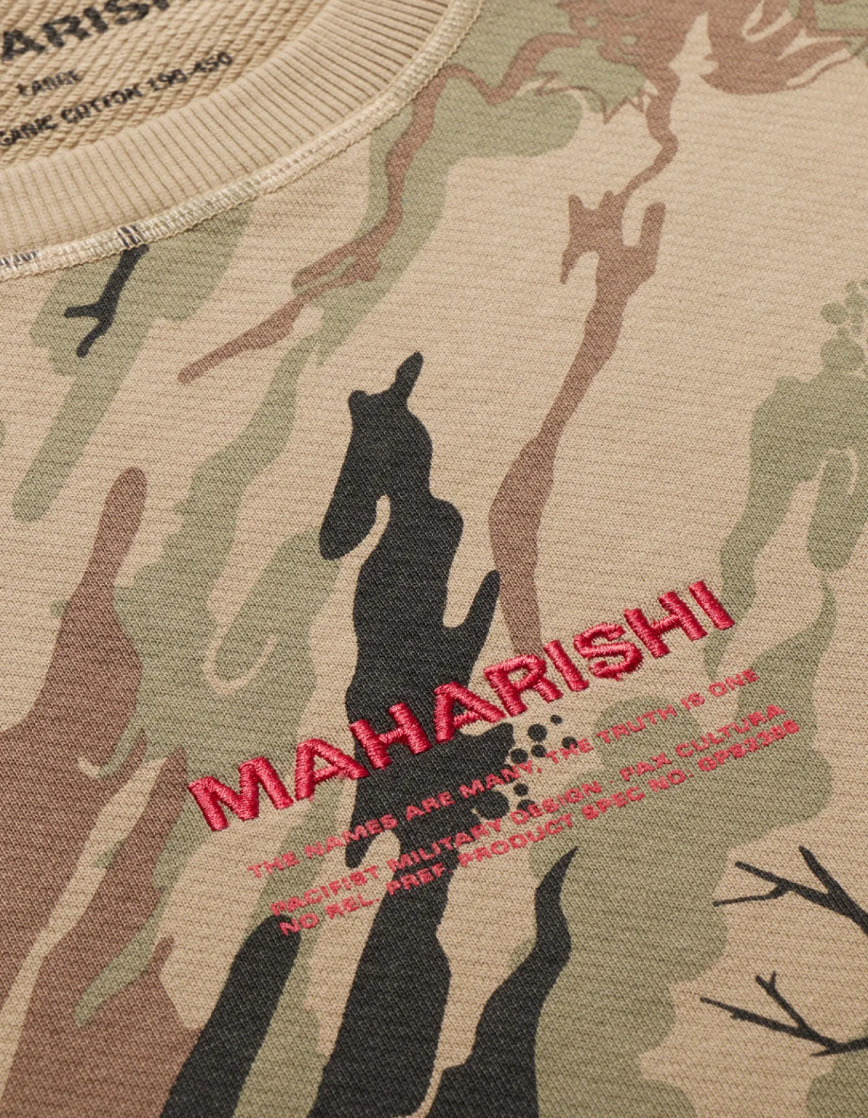 Crew Sweats*Maharishi 4598 Dpm:Bonsai Forest Miltype Embroidered Crew Sweat Woodland