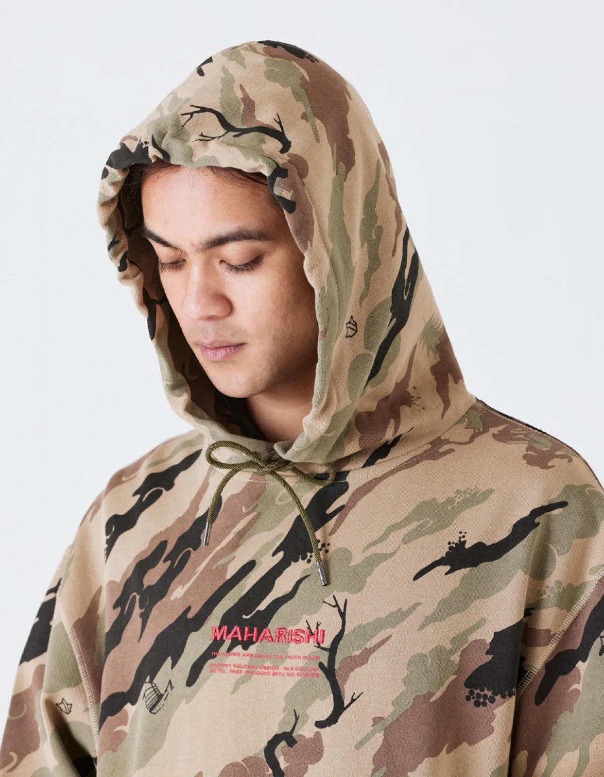 Hooded Sweats*Maharishi 4597 Dpm:Bonsai Forest Miltype Embroidered Hooded Sweat Woodland