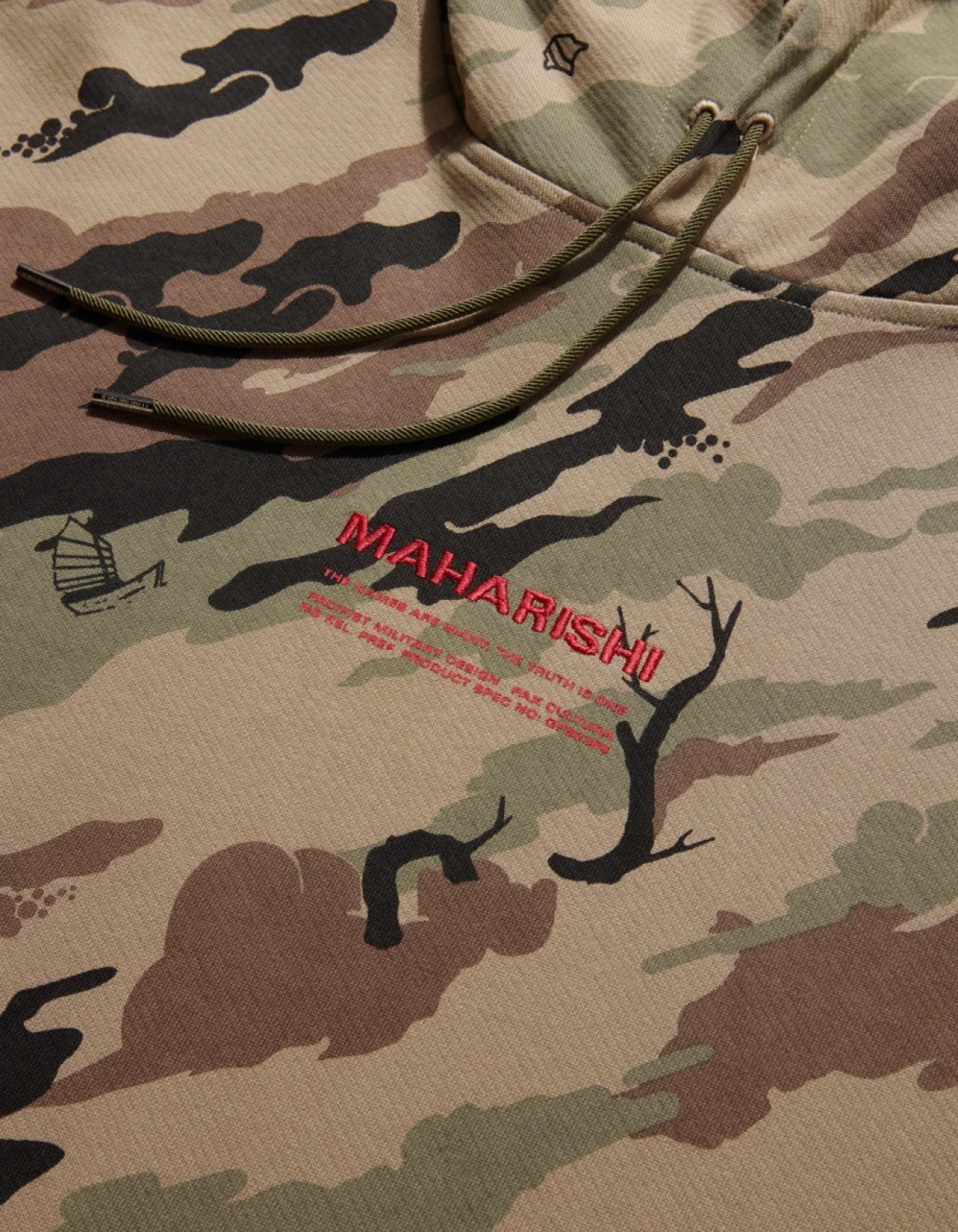Hooded Sweats*Maharishi 4597 Dpm:Bonsai Forest Miltype Embroidered Hooded Sweat Woodland