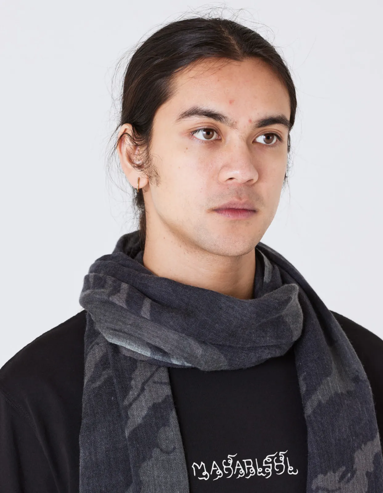 Hats And Scarves*Maharishi 4324 Dpm:Bonsai Forest Pashmina Subdued Night