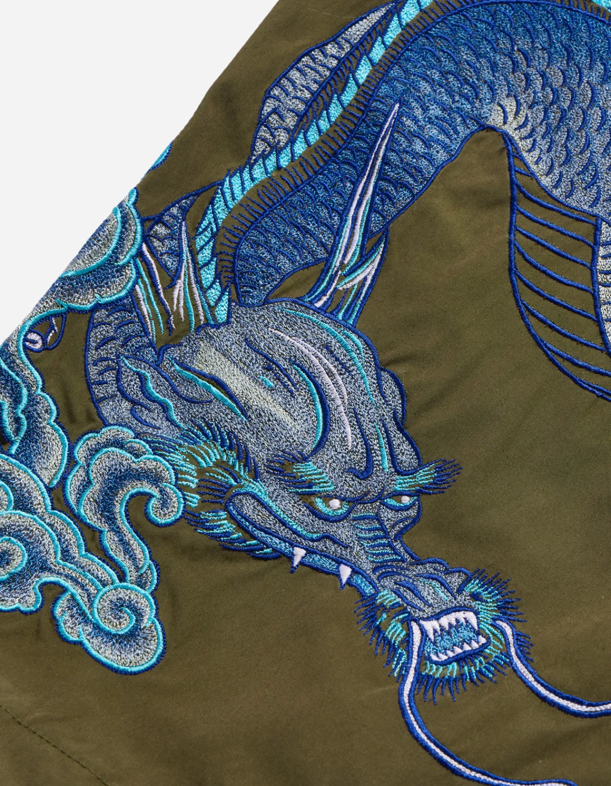 Original Snopants*Maharishi 4215 Dragon Embroidered Straight Snopants® Olive Og-107F