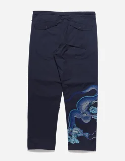 Original Snopants*Maharishi 4215 Dragon Embroidered Straight Snopants® Navy Blue