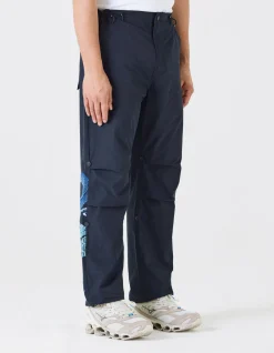 Original Snopants*Maharishi 4215 Dragon Embroidered Straight Snopants® Navy Blue