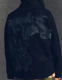Kimonos*Maharishi 4533 Duality Stadium Kimono Tonal Black