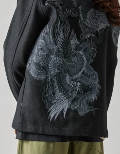 Kimonos*Maharishi 4533 Duality Stadium Kimono Tonal Black