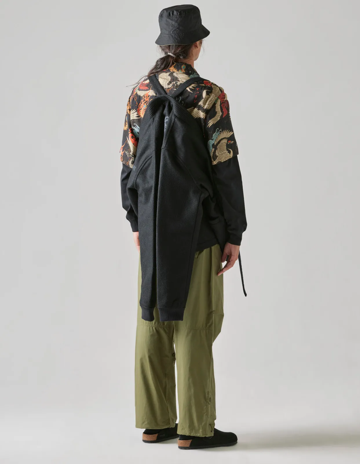 Kimonos*Maharishi 4533 Duality Stadium Kimono Tonal Black