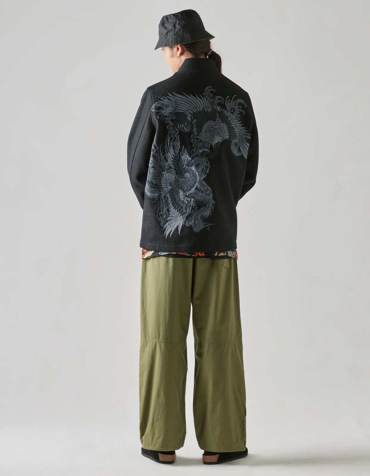 Kimonos*Maharishi 4533 Duality Stadium Kimono Tonal Black