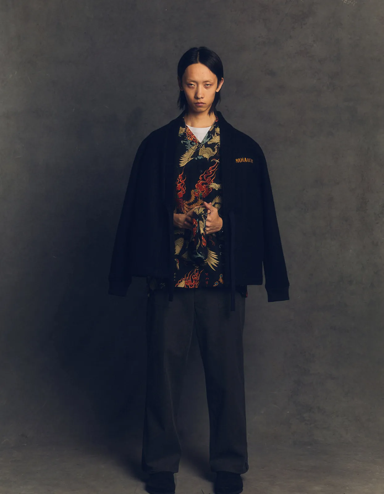 Kimonos*Maharishi 4533 Duality Stadium Kimono Black
